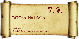 Tóth Helén névjegykártya