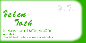 helen toth business card